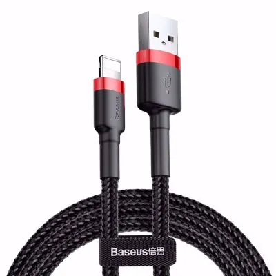 Baseus Cafule Braided Lightning Cable 2A 3m Black/Red