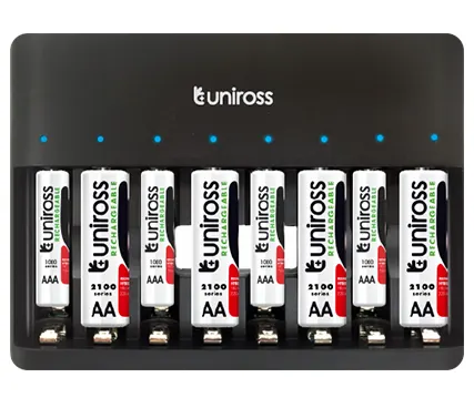 Uniross UCU006 8 Bay Rapid USB Charger AA/AAA