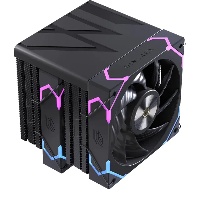 Einarex Gaming Cooling CPU, 6 Copper Heat Pipes, Dual Fans Design VENTUS V300 Black