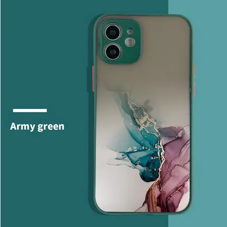 Watercolor Painting Texture Phone Case For iPhone 11 (Army Green)