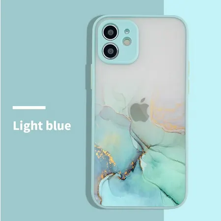 Watercolor Painting Texture Phone Case For iPhone 11 (Light Blue)