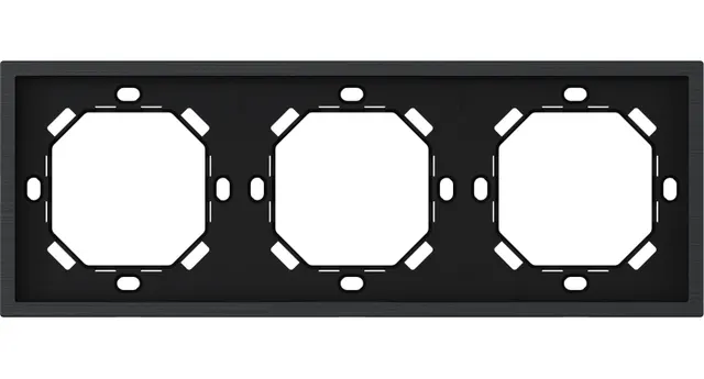 HDL Panel XELENT SERIES Black Panel Frame 3 Gang