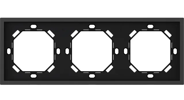 HDL Panel XELENT SERIES Charcoal Grey Panel Frame 3 Gang