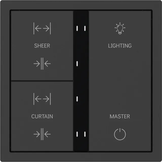 HDL Panel XELENT SERIES Charcoal Grey 6 Buttons (Plastic)