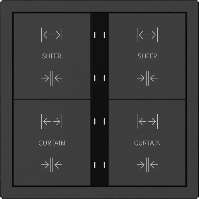 HDL Panel XELENT SERIES Charcoal Grey 8 Buttons (Plastic)