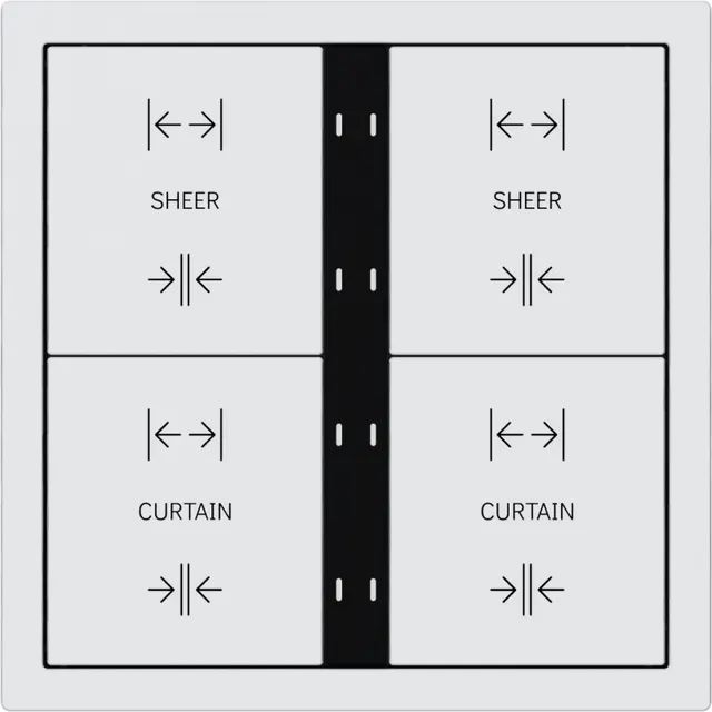 HDL Panel XELENT SERIES Ivory White 8 Buttons (Plastic)