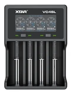 XTAR VC4SL 3A Charger w/Display 4-Slots Lithium/NIMH 10440 to 32650