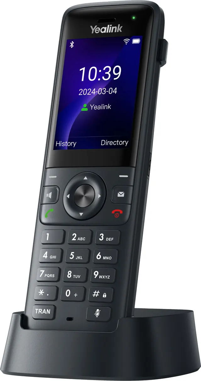 Yealink IP Phone Cordless Wi-Fi 6 Handset Roaming Dual Band with Bluetooth AX83H