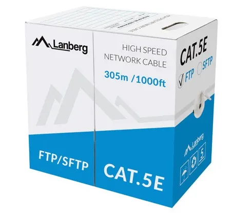 Lanberg CAT5e FTP CU Cable 305m Grey LCF5-11CU-0305-S