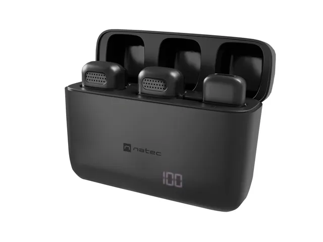 Natec Wireless Wearable Microphones for Contect Creators USB-C HOPPER LAVALIER (2 PIECES)