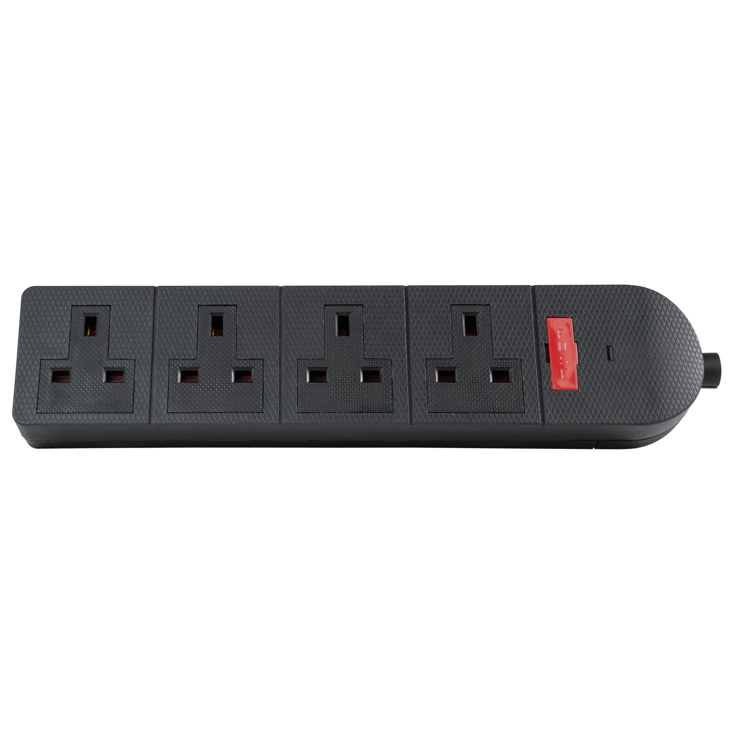 Mercury POWER Extension Trailing Socket Heavy Duty 4-Gang 13A Black 429.622UK