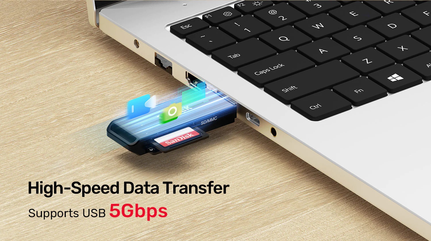 Unitek Y-9327A USB-A 3.0 to Micro SD/SD Card Reader