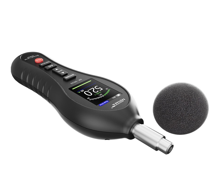 Noyafa Sound Level Meter with Dual A/C Weighting, Real-Time Alarm & Color LCD Display NF-562S
