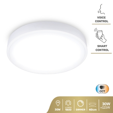 GBC HeyLight 30W Smart WiFi Ceiling Light 15 inch 3000K-5000K