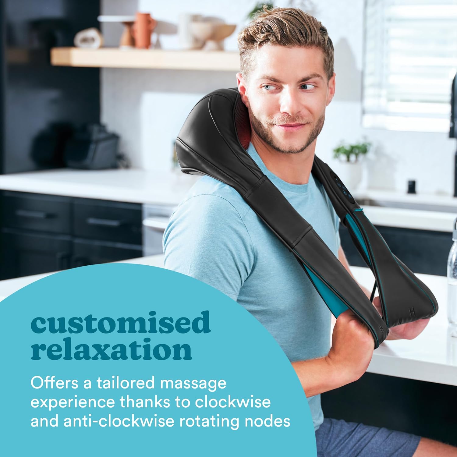 HoMedics Massage Neck-Shoulder Shiatsu Wireless Rechargeable NMS-50H