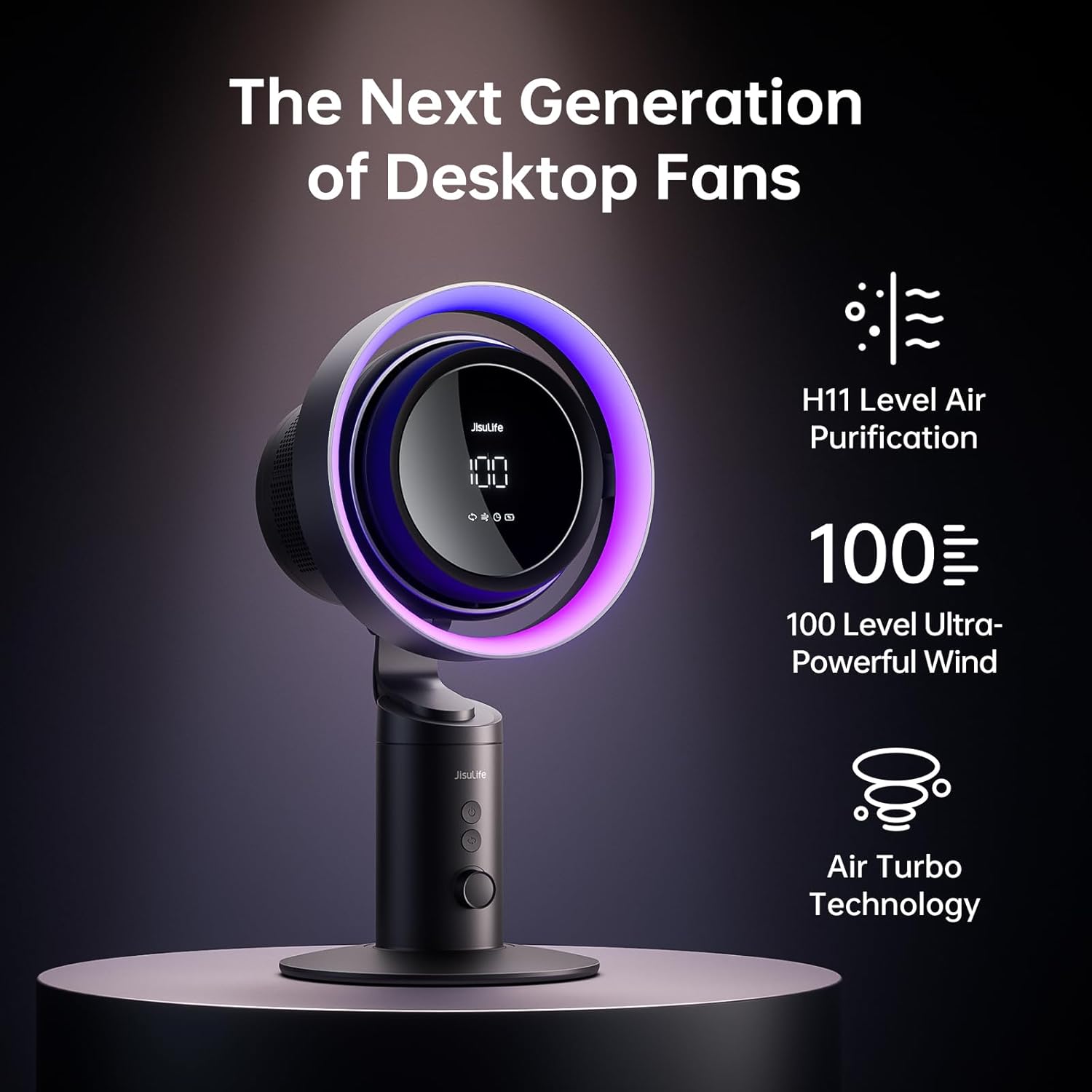 Jisulife Desktop Fan Pro3 Black