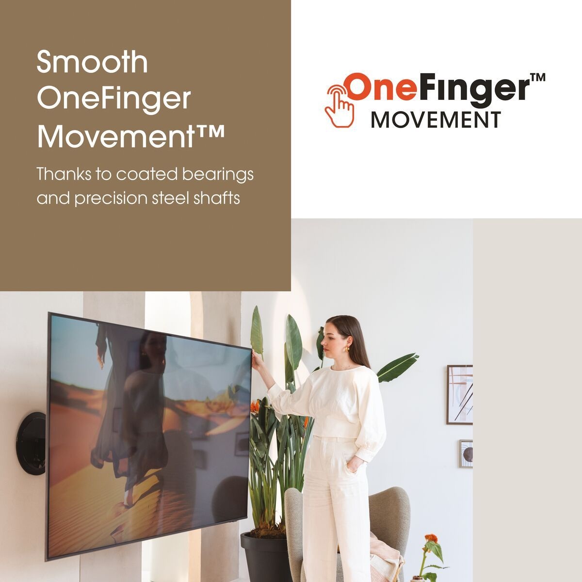 Vogels SIGNATURE TVM7655 OLED TV Wall Mount 60x40 Turn 4 arms 35kg 72cm