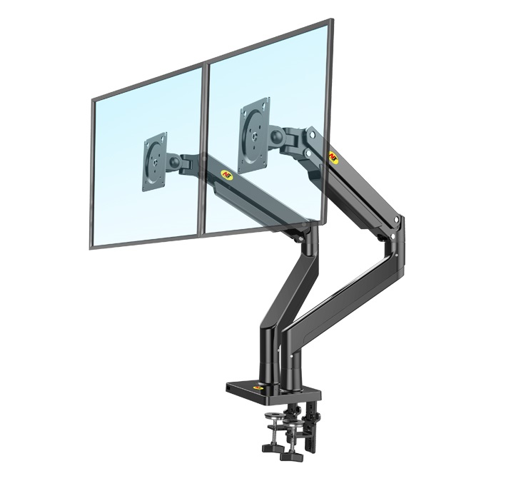 NBMounts G32 Desktop Twin Monitor Mount Black