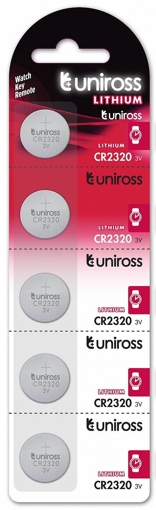 Uniross CR2320 Button Cell Lithium Battery (5pack)