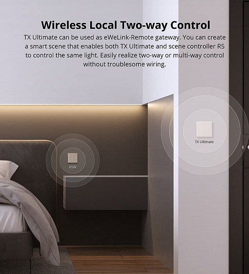 Sonoff T53C-WiFi Smart Wall Touch Switch 3-Button White