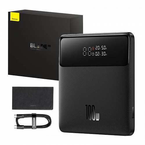 Baseus Powerbank 100W 20000mAh Display BLADE Black