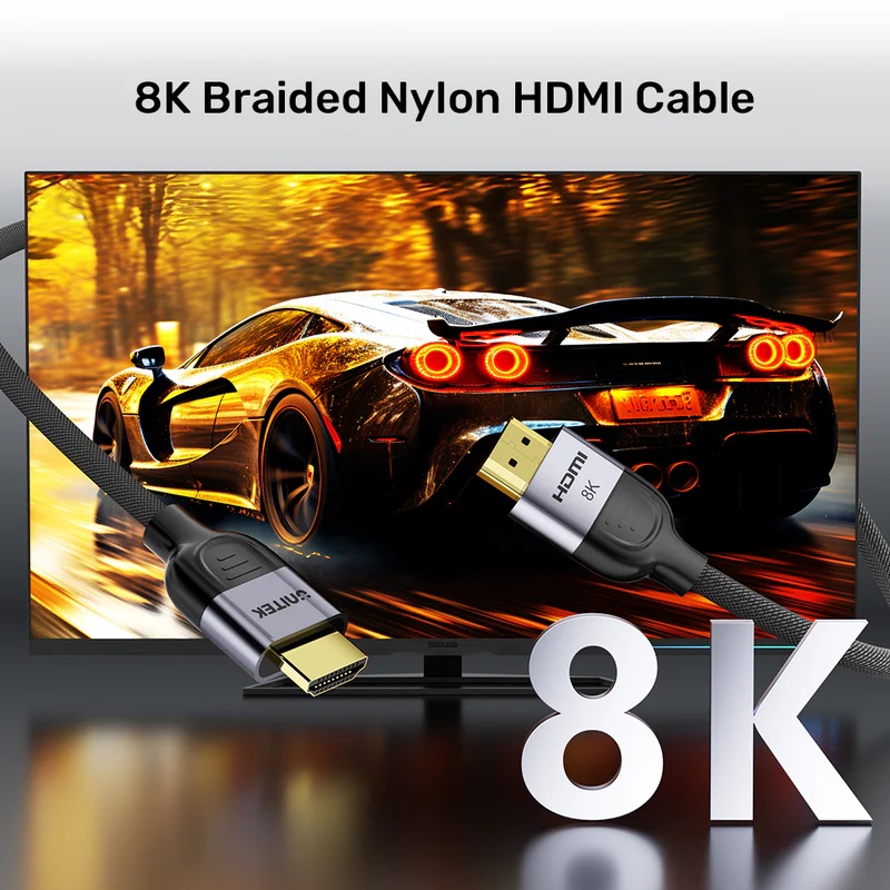 Unitek HDMI 2.1 Cable 8K60Hz Braided 10.0m C11093RGY-10M