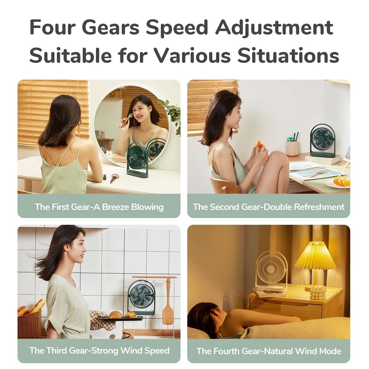 Jisulife Desktop Portable Fan  FA19A White