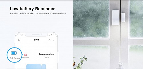 Sonoff DW2 WiFi Door & Window Alarm Sensor