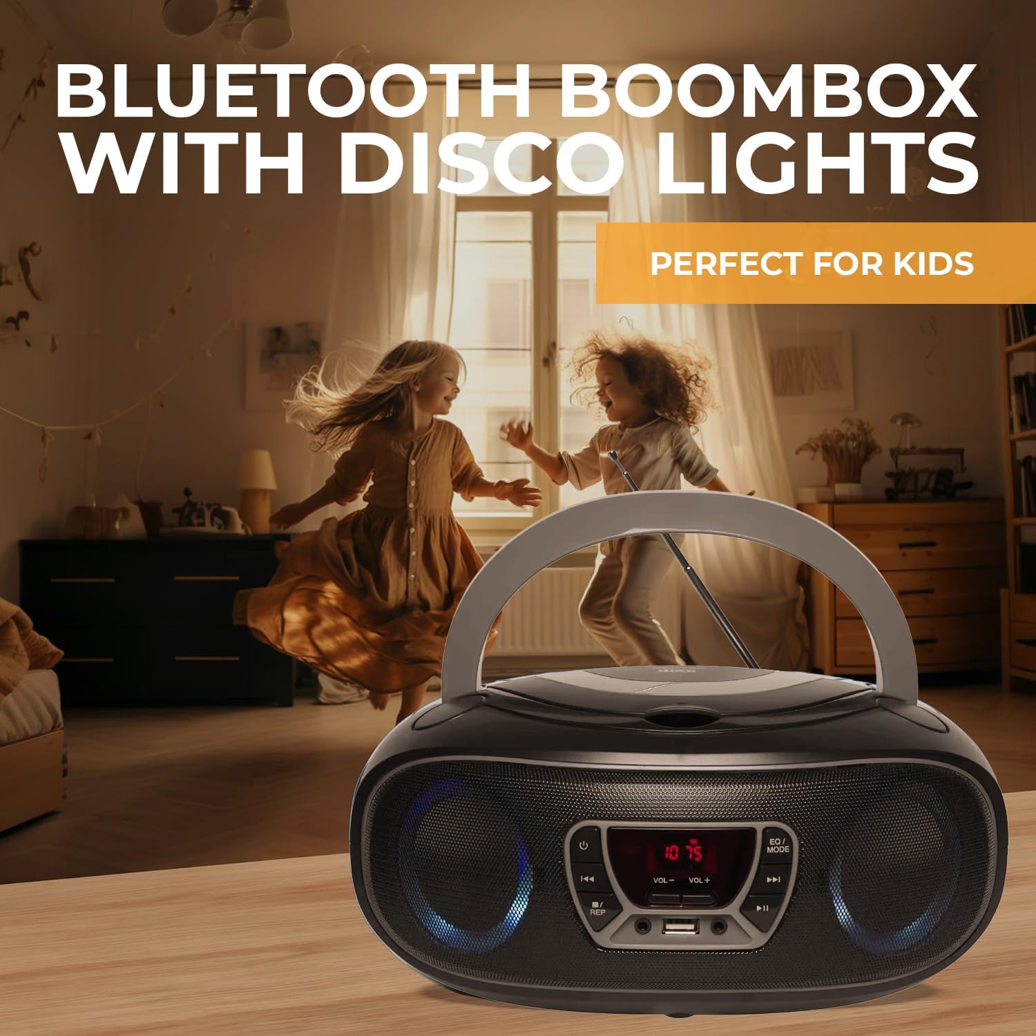 Denver Boombox  CD FM BT USB TCL-212BTGR Grey