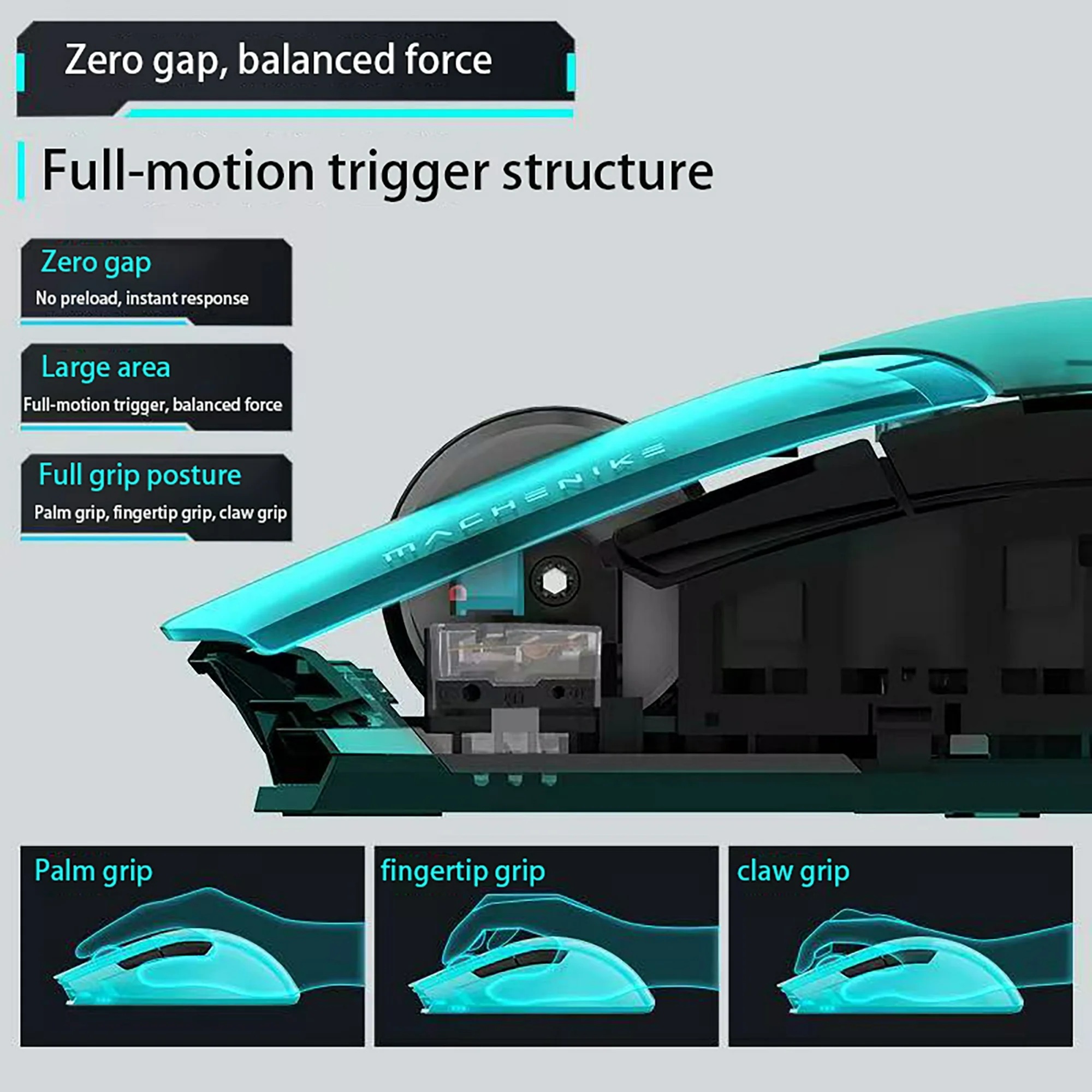 Machenike M7 Pro Wireless Gaming Mouse Blue