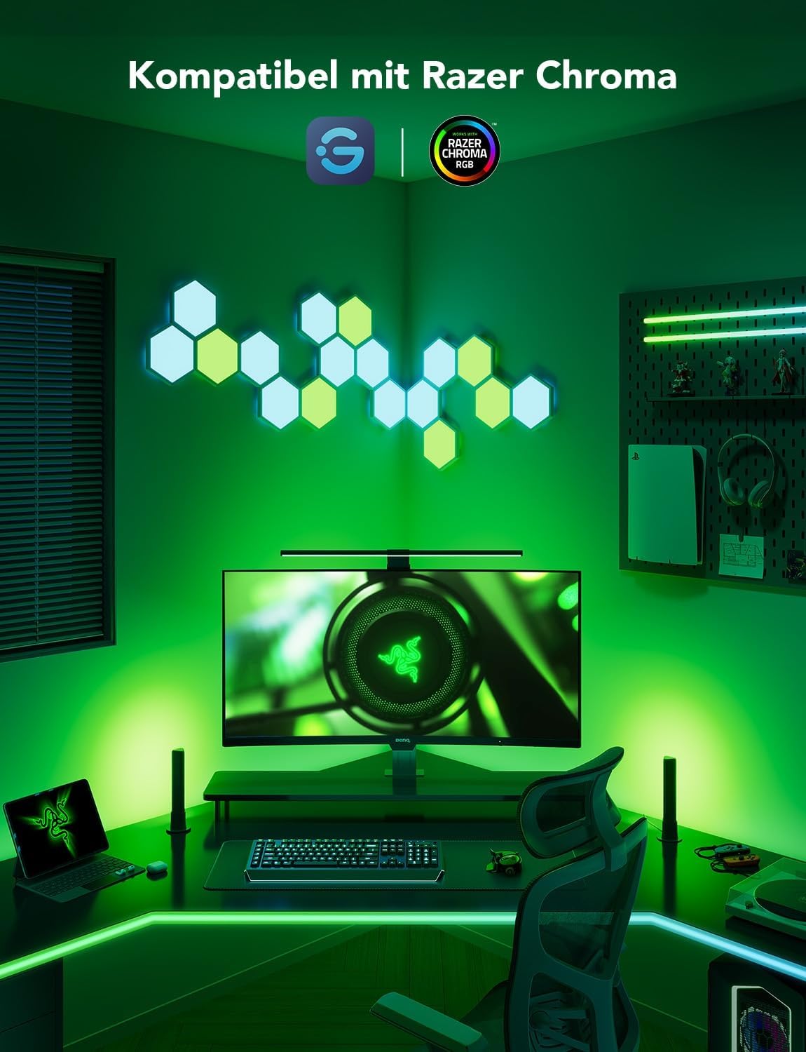Govee H6608 Monitor Back Light Strip & 2x Light Bars Gaming Set