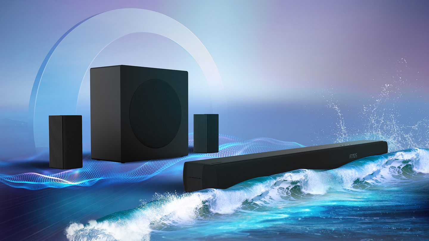 Hisense Soundbar 5.1 CH, 580W ,Hi-Concerto,Dolby Atmos, DTS:X, Semi wireless rear surround speakers