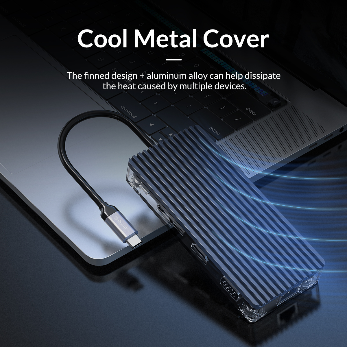 Orico USB-C Hub USB3.0 3Port HDMI/SD/PD WB-6TS