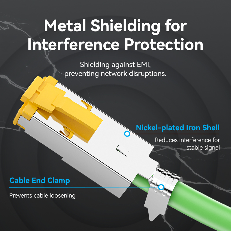 Vention NETWORK Connectors CAT6A FTP Shock-Resistant Modular Plug IDOB0-10 (10-Pack)