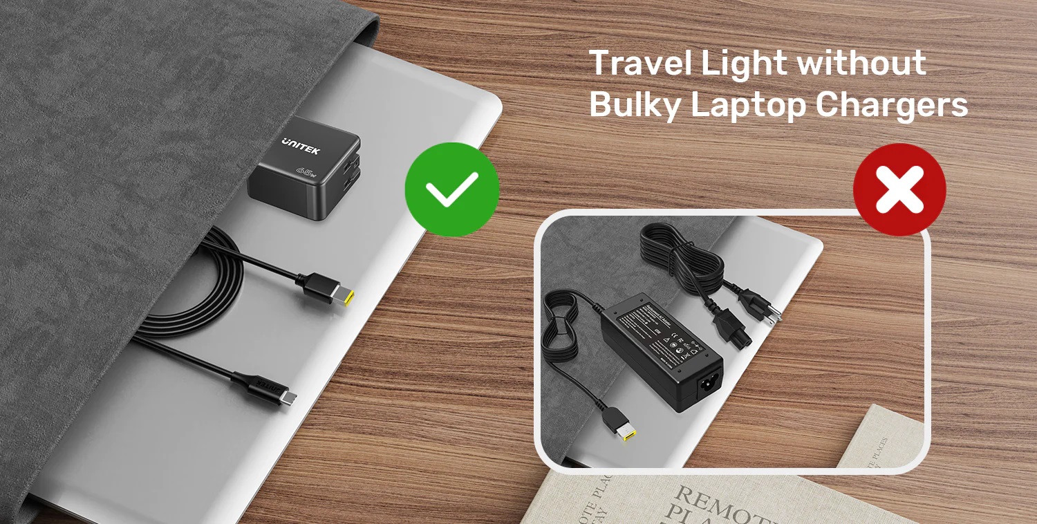 Unitek UCL USB-C to DC Cable 1.8m 65W for Dell 4.5*3.0mm C14120BK