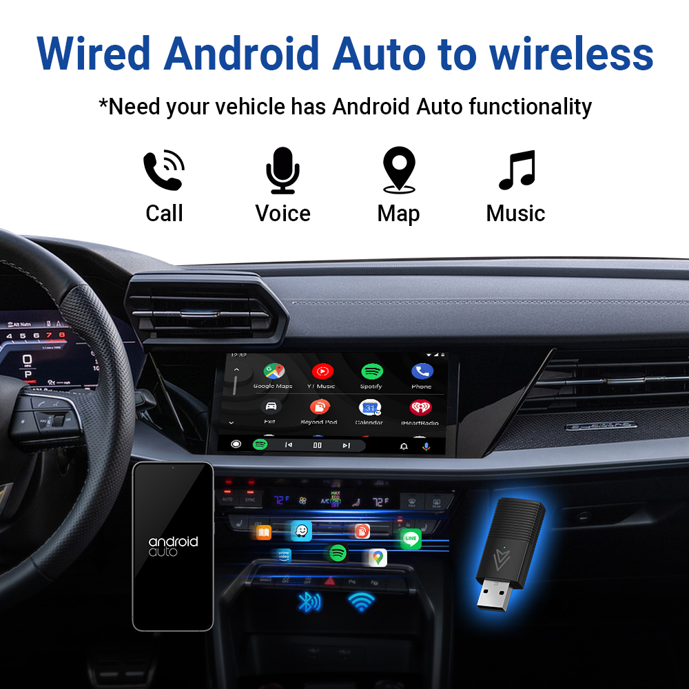 MINIX CAR Wired to Wireless Android Auto USB Dongle CP86-AA