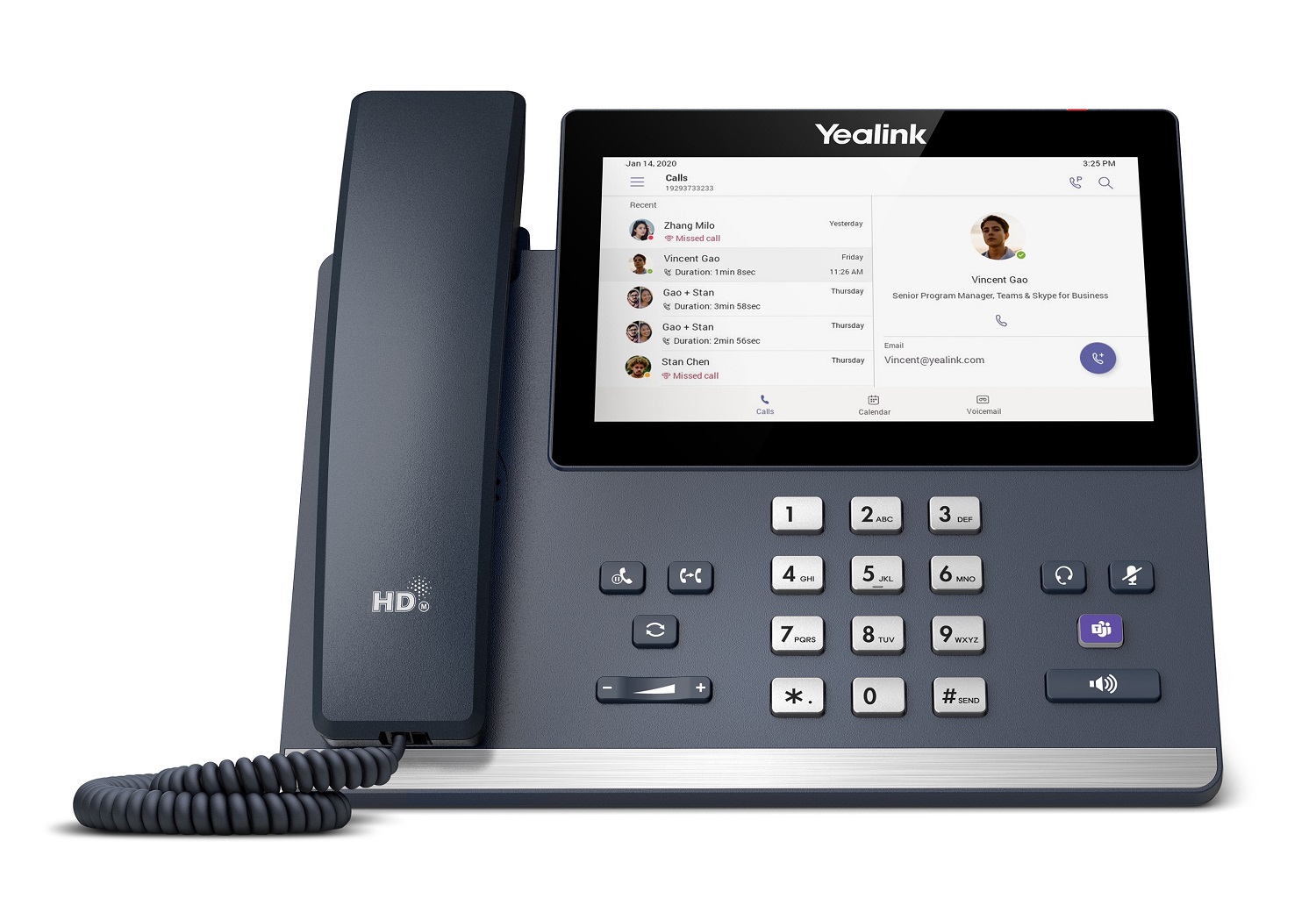 Yealink MS Teams Phone with 7.0'' Touch Screen, USB, Bluetooth, Wi-Fi & Hybrid Mode MP56 TEAMS