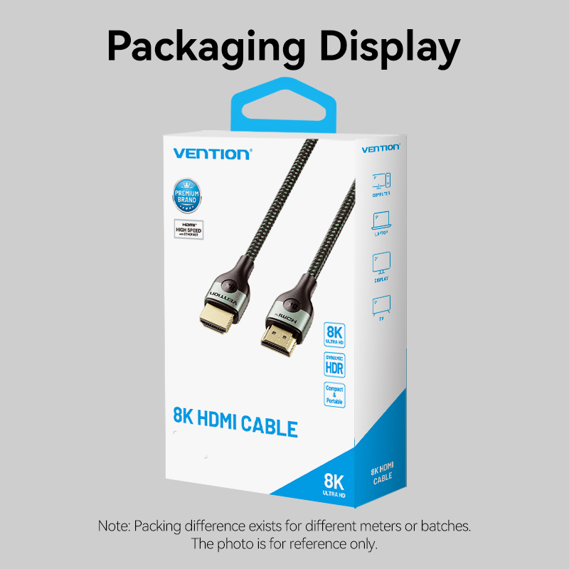 Vention HDMI Cable 2.1 8K60Hz Braided Ultra Thin 3.0m ALOGI