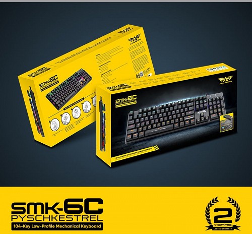 Armaggeddon SMK-6C PSYCHKESTREL Low Profile Blue Switch Mechanical Keyboard