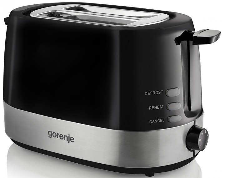Gorenje Kitchen Toaster 850W 2 Slots 7 Heating Levels T850BK Black