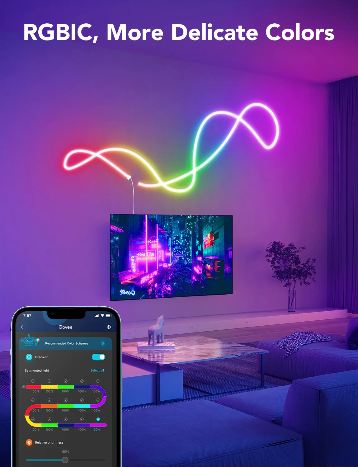 Govee Neon LED Strip Light 5m H61A2