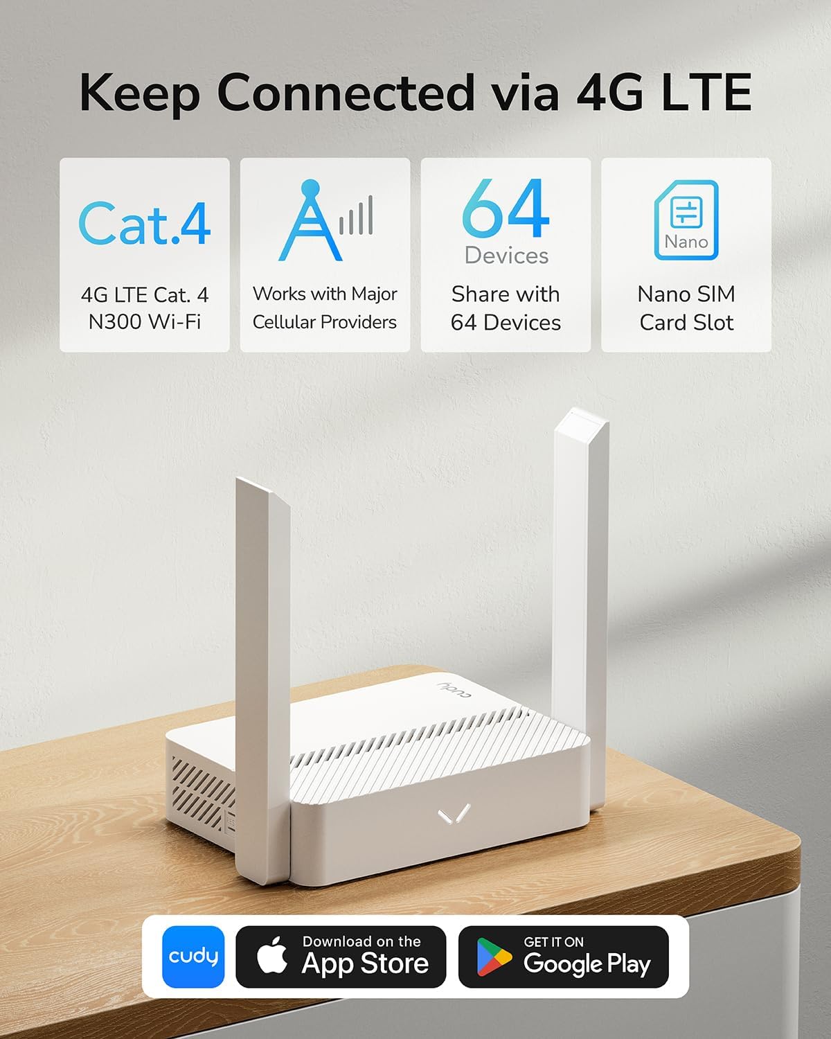 Cudy LT300 4G LTE WiFi Router