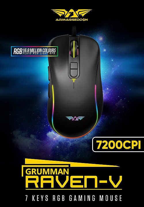 Armaggeddon Raven V Pro-Gaming Mouse with Free Mousemat