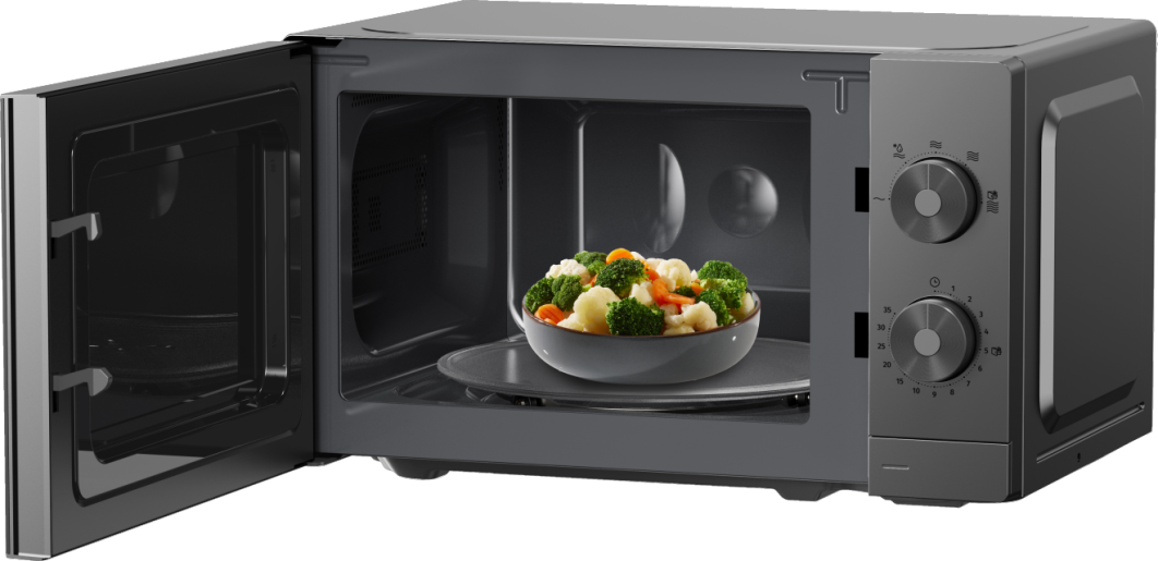 Gorenje Kitchen Microwave Oven 700W 20L 5 Programs Manual Knots MO20E1T4 Titanium