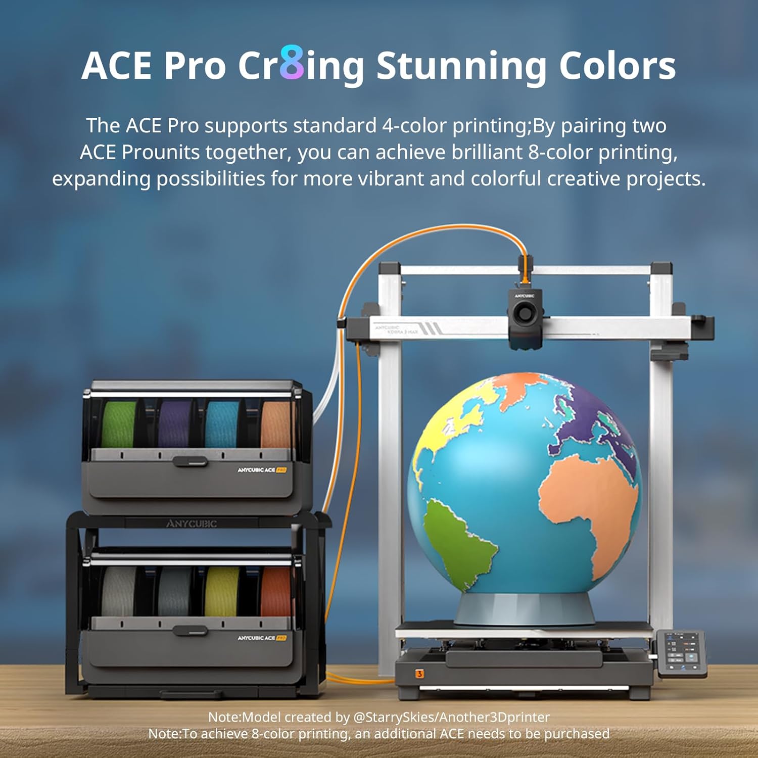 Anycubic 3D Printer Kobra 3 Max Combo Multicolor With Ace Pro (Filament Box with Drying Capability)
