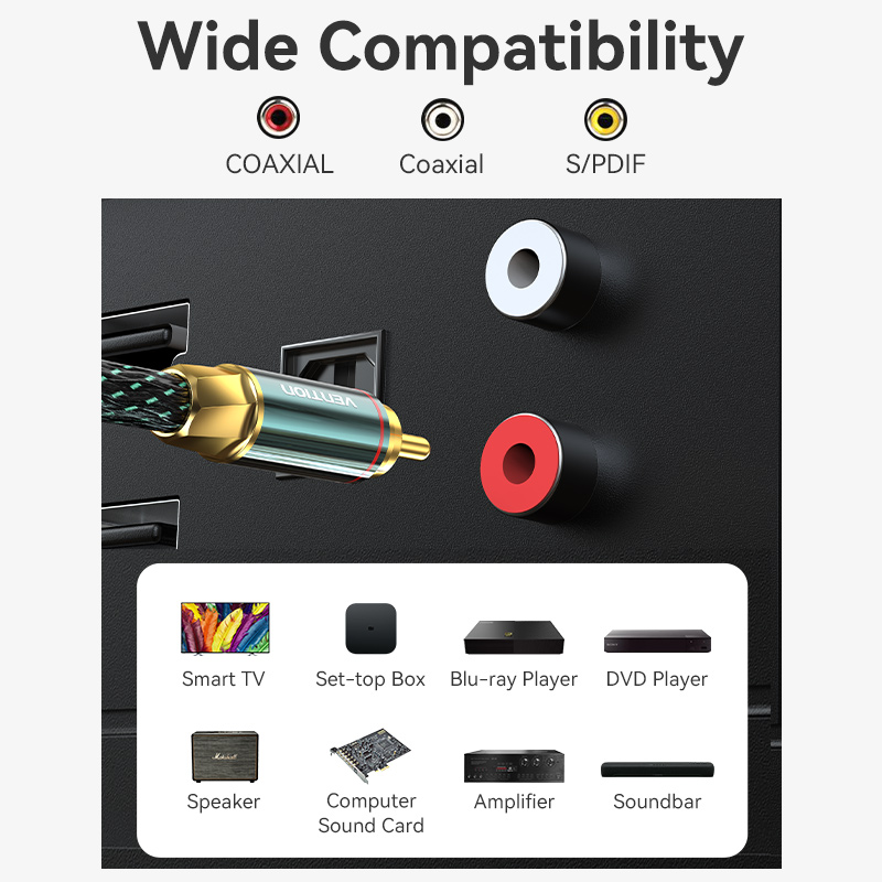 Vention AUDIO Digital Coaxial RCA Cable 3.0m BCTGI