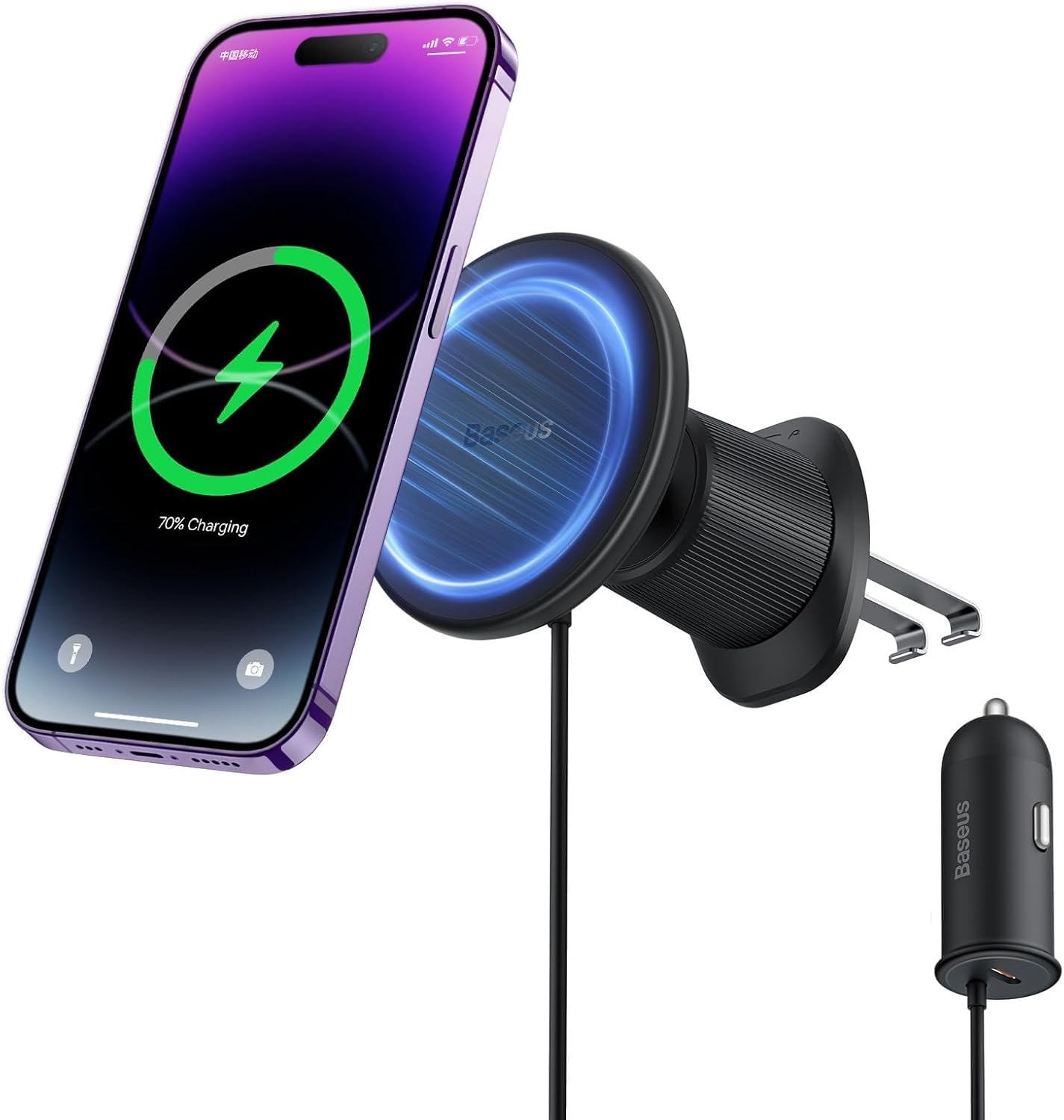 Baseus Wireless AirVent Magnetic Car Charger 15W+25W USB-C CW01