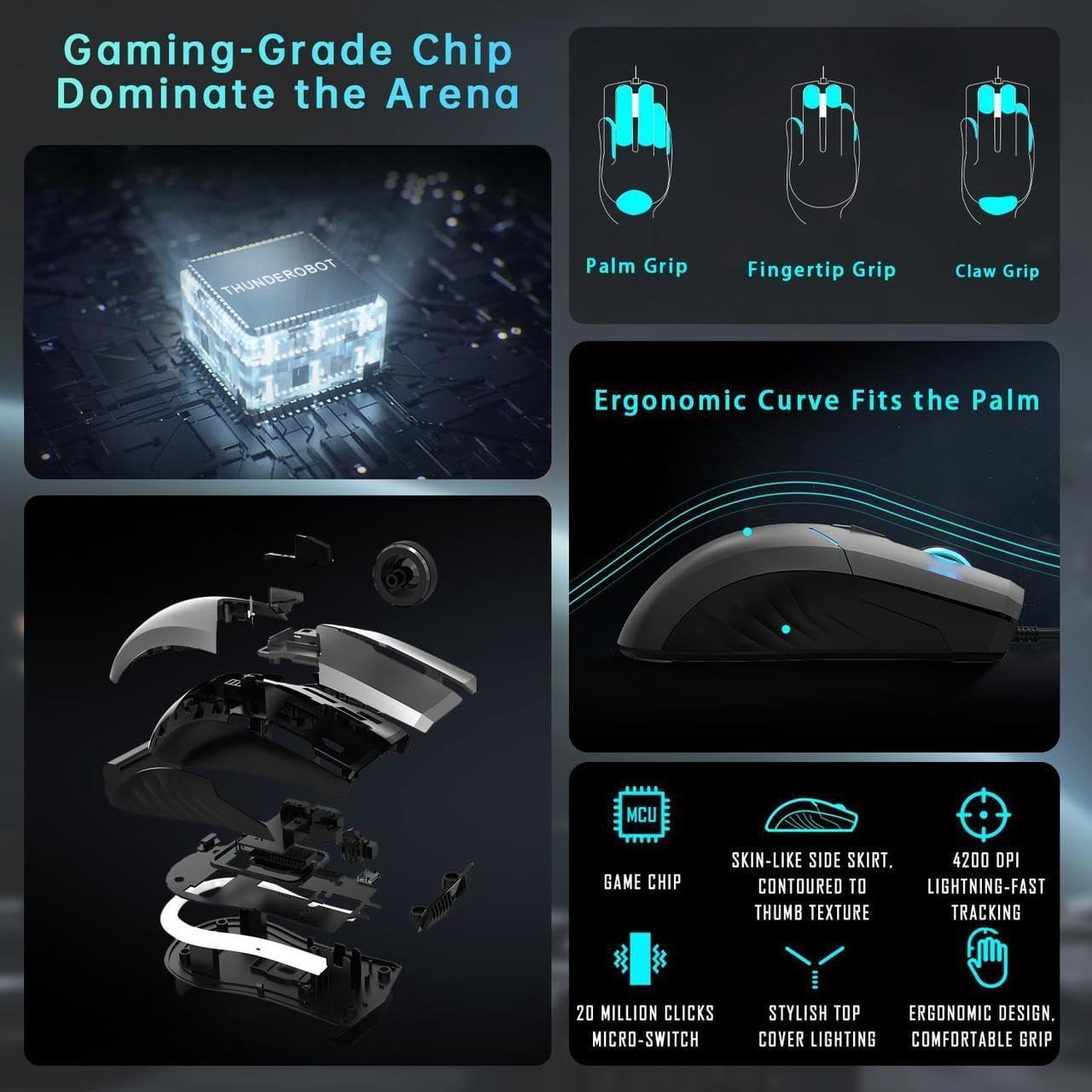 Thunderobot MG701 Wired Gaming Mouse