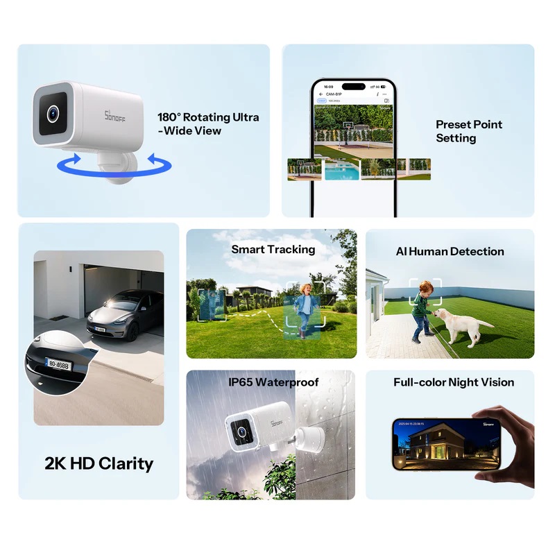 Sonoff Smart WiFi IP Security Camera CAM-B1P
