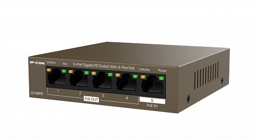 IP-COM 5-Port Gigabit PoE In Switch with 4 PoE Output 30W G1105PD
